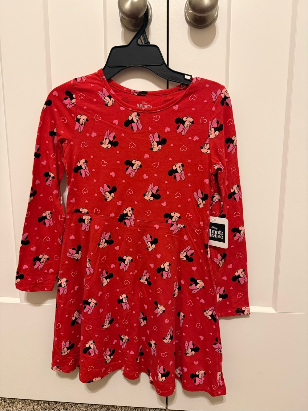 Disney Red Minnie Mouse Long-Sleeve Casual Dress